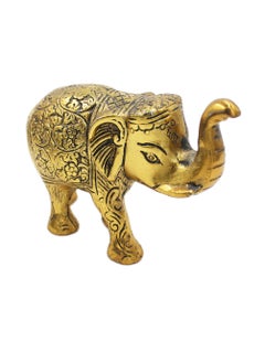 Antique Museum Handcrafted Metal Elephant Figurine 8 Inch  - Image 2