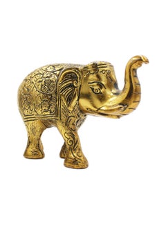 Antique Museum Handcrafted Metal Elephant Figurine 8 Inch  - Image 3
