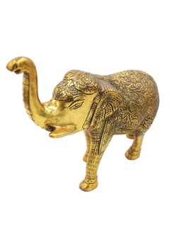Antique Museum Handcrafted Metal Elephant Figurine 8 Inch  - Image 4