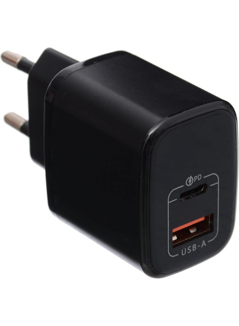 جي باور شاحن G-Power GP-C12 بقوة 35 واط بمنفذي USB (USB-A و USB-C) يدعم تقنية الشحن السريع Qualcomm Quick Charge 3.0، متوافق مع أجهزة iPhone 14/14 Plus/14 Pro/14 Pro Max/13، و Galaxy، و Pixel 4/3، و iPad - أسود - Image 4
