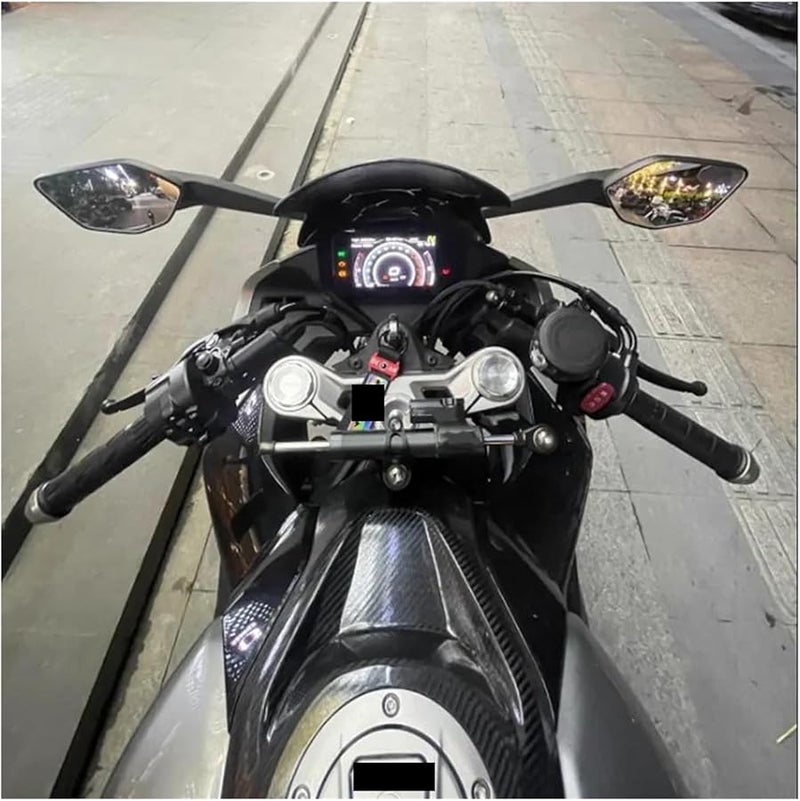 قوس مثبت مثبط توجيه دراجة نارية أسود مزدوج الأنبوب لـ CFMOTO 450SR 2023 2024 - Image 4