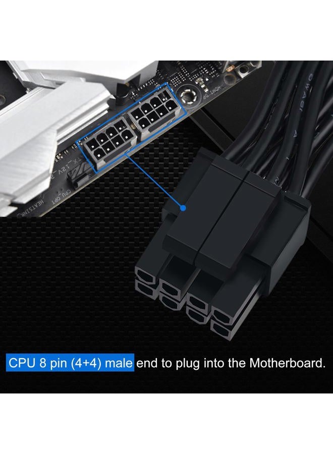COMeap CPU 8 Pin Male to CPU 8 Pin (4+4 Detachable) Male EPS-12V Motherboard Power Adapter Cable for Corsair Modular Power Supply 25-inch(63cm) - Image 5