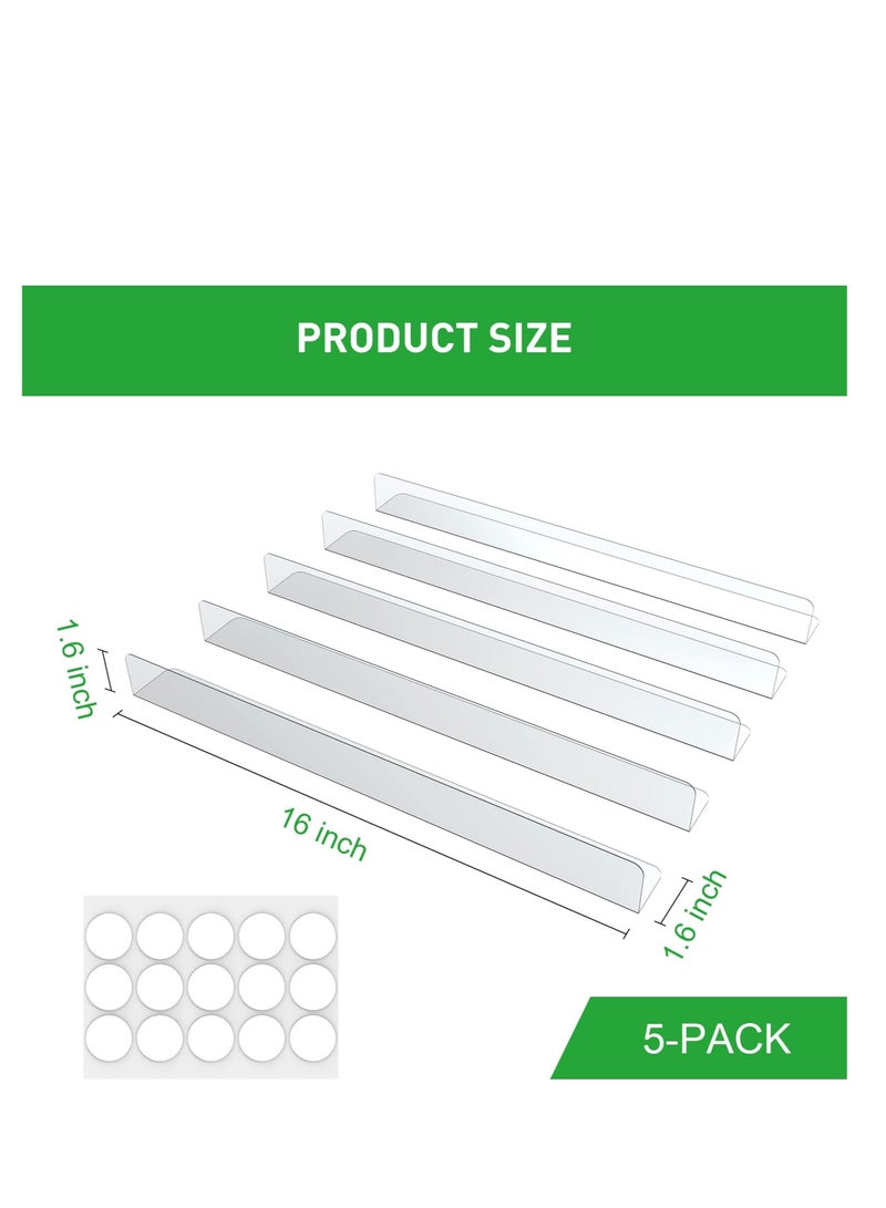 SYOSI 5 Pack Under Bed Blocker for Pets, Gap Bumper Couch Stop Dogs and Cats Safety PVC Adjustable Clear Toy Sofa Barrier Blocking with Strong Adhesive - Image 4