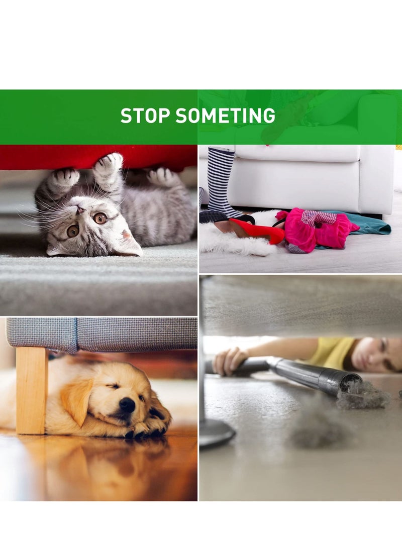 SYOSI 5 Pack Under Bed Blocker for Pets, Gap Bumper Couch Stop Dogs and Cats Safety PVC Adjustable Clear Toy Sofa Barrier Blocking with Strong Adhesive - Image 2