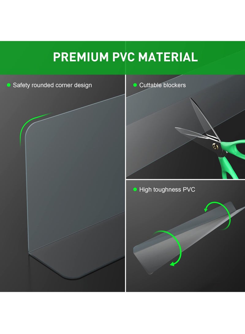 SYOSI 5 Pack Under Bed Blocker for Pets, Gap Bumper Couch Stop Dogs and Cats Safety PVC Adjustable Clear Toy Sofa Barrier Blocking with Strong Adhesive - Image 5