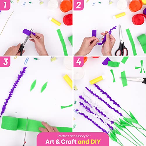 Captain Decor 8 Crepe Paper Streamers Rolls, 656ft Pack of Unique 8 Rainbow Streamers Party Decorations, Birthday Streamers, Party Streamers for Wedding Decoration (1.8 inch x 82 ft/Roll) - Image 5