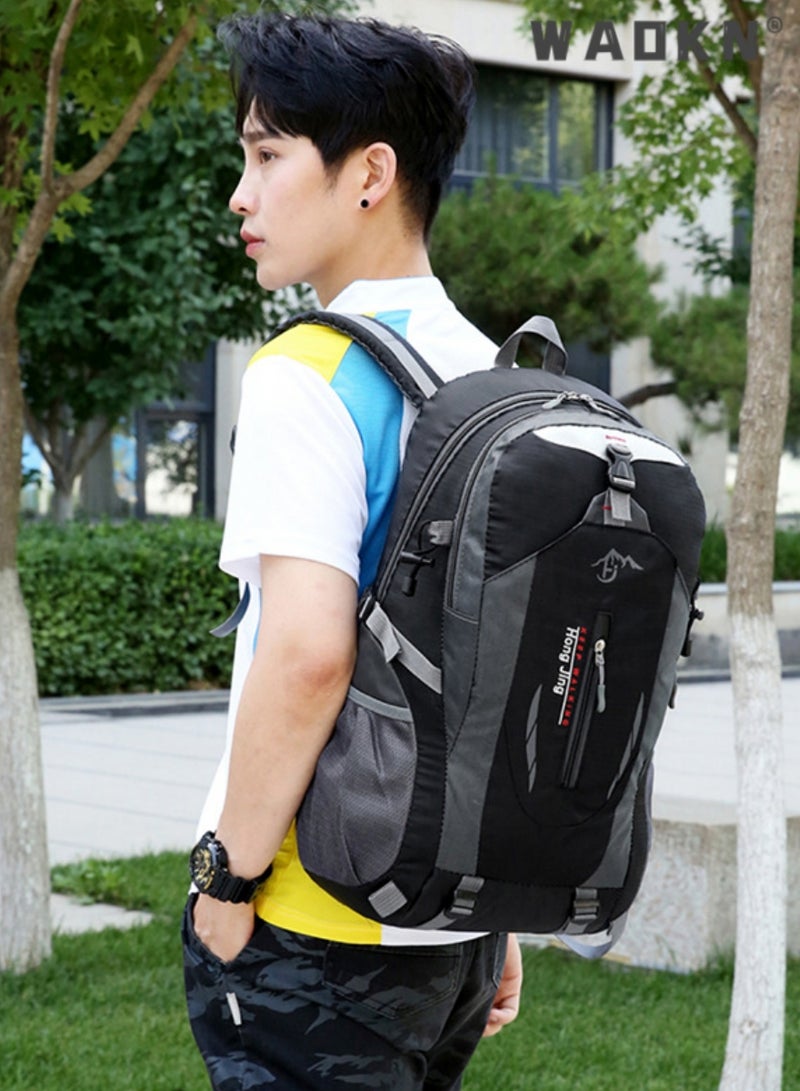 WAOKN 40 Litre Travel Backpack Laptop Backpack for Men and Women Casual Bag for Regular Travelling, Trekking & Hiking,Water-Repellant Camping Backpack for Hiking Cycling Camping Travel Sports Climbing - Image 2