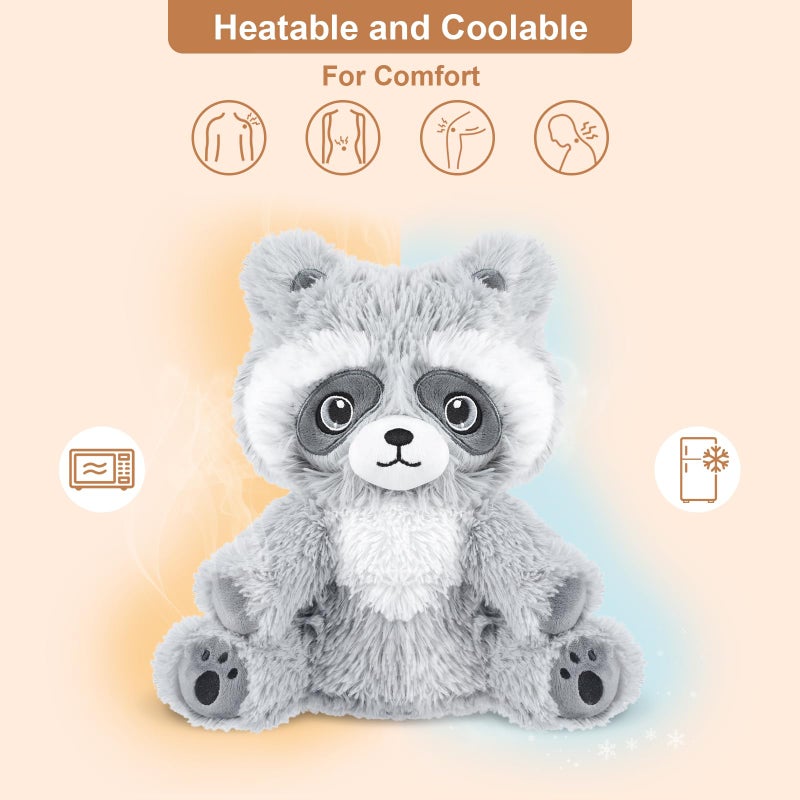 SuzziPals Heatable  Coolable Raccoon Stuffed Animal Microwavable Heating Pad Plushies for Soothing  Relaxation Heated Stuffed Animals with Lavender Scented Raccoon Gifts - Image 3