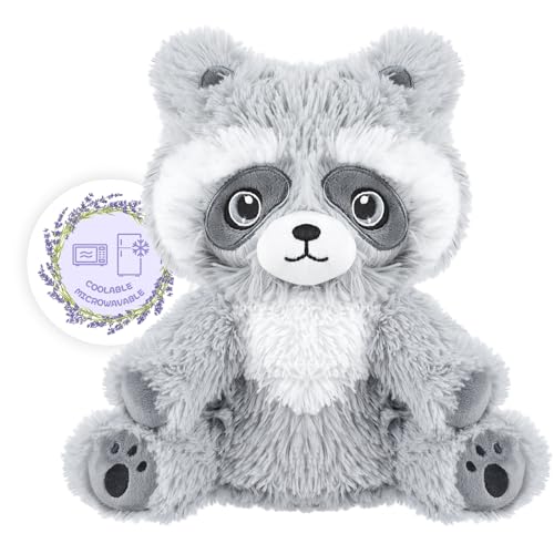 SuzziPals Heatable  Coolable Raccoon Stuffed Animal Microwavable Heating Pad Plushies for Soothing  Relaxation Heated Stuffed Animals with Lavender Scented Raccoon Gifts - Image 1