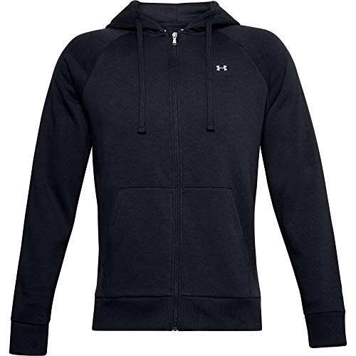 Under Armour Men's UA Rival Fleece Full Zip Hoodie , Black (001)/Onyx White , Small - Image 1