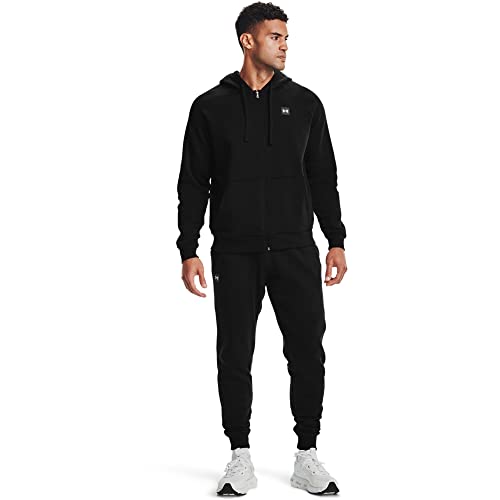Under Armour Men's UA Rival Fleece Full Zip Hoodie , Black (001)/Onyx White , Small - Image 2