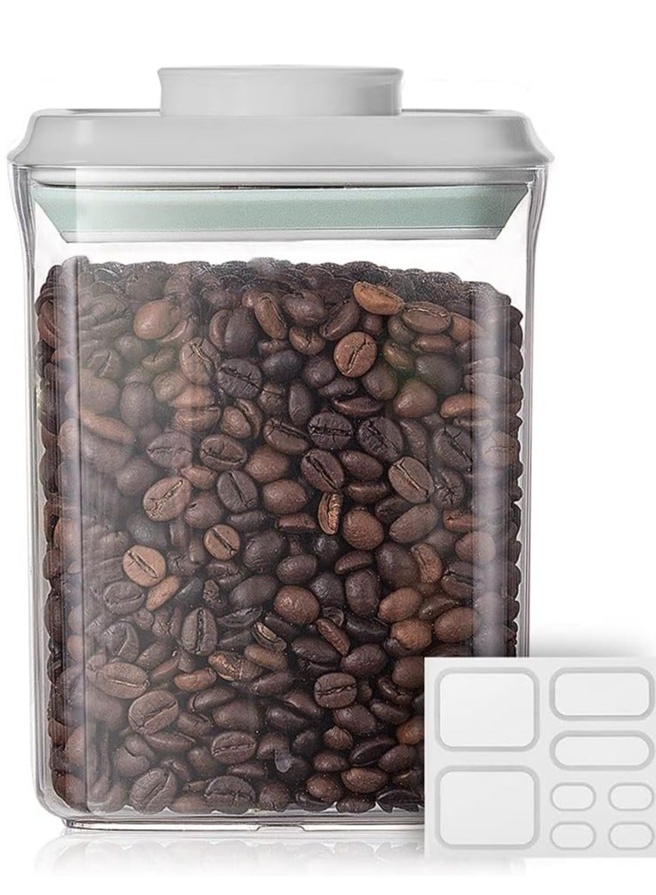 أنكو عبوات تخزين طعام Ankou الفاخرة المحكمة الإغلاق Qt Pop Up Food Formula مع أغطية، خالية من مادة BPA، قابلة للتكديس بزر واحد للقهوة والشاي والسكر البني والحبوب، عبوة من 3 قطع، سعة (1200 مل × 1 + 2000 مل × 1 + 3300 مل × 1) - Image 1