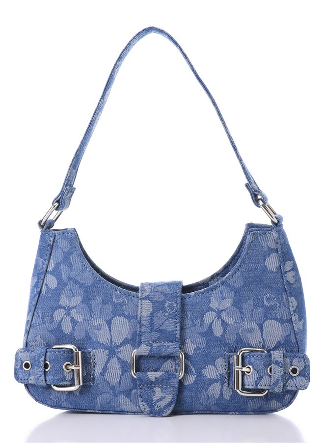 DejaVu - Decorative Multi-Belted Leather Shoulder Bag - Image 1