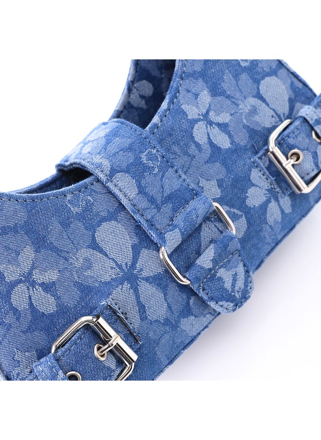 DejaVu - Decorative Multi-Belted Leather Shoulder Bag - Image 1