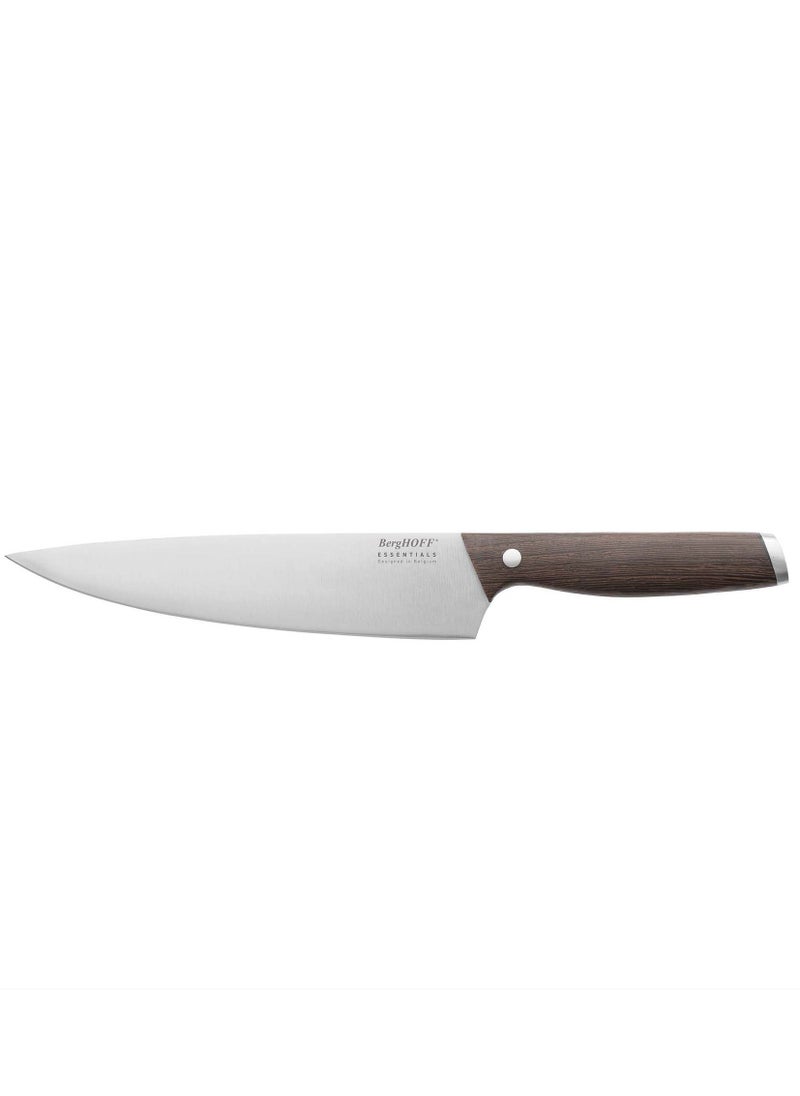 Berghoff BergHOFF Essentials, Stainless Steel Chef's Knife, Wooden Handel, Lifetime Limited Warrnty, 20 CM  - Image 1