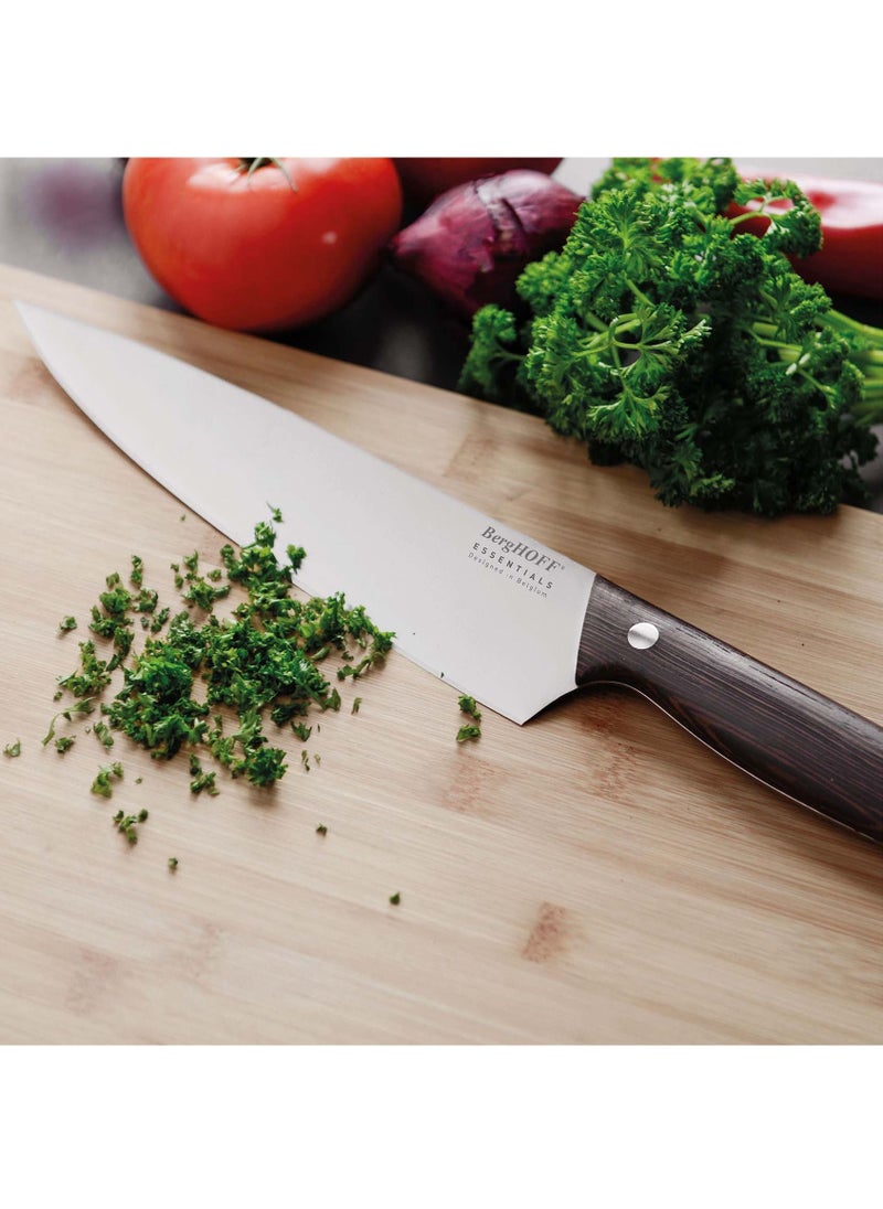 Berghoff BergHOFF Essentials, Stainless Steel Chef's Knife, Wooden Handel, Lifetime Limited Warrnty, 20 CM  - Image 3