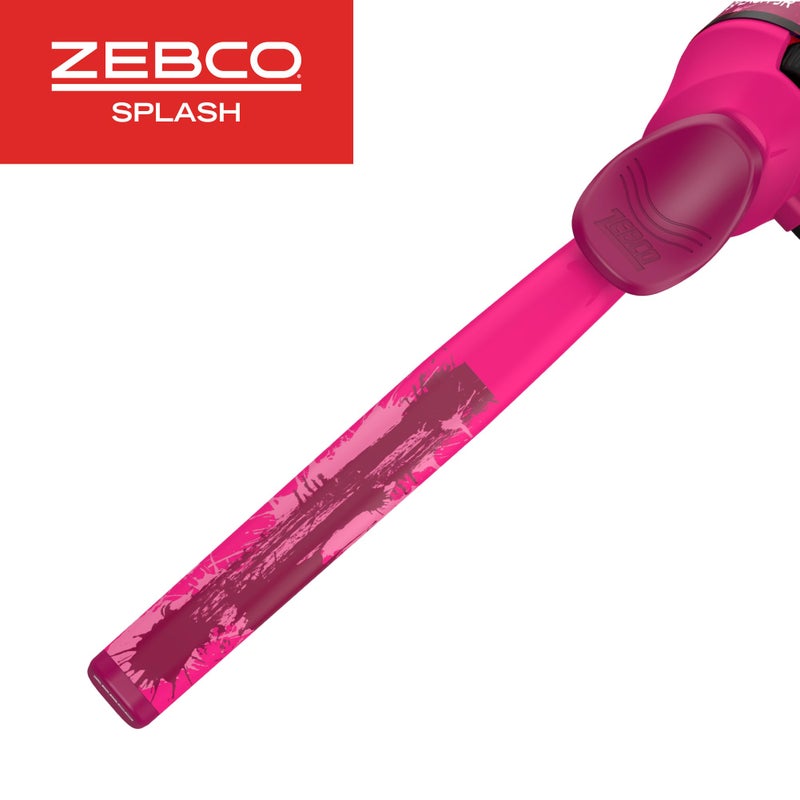 Zebco Kids Splash Floating Spincast Reel and Fishing Rod Combo, 29-Inch 1-Piece Fishing Pole, Size 20 Reel, Right-Hand Retrieve, Pre-Spooled with 6-Pound Cajun Line, Pink - Image 5