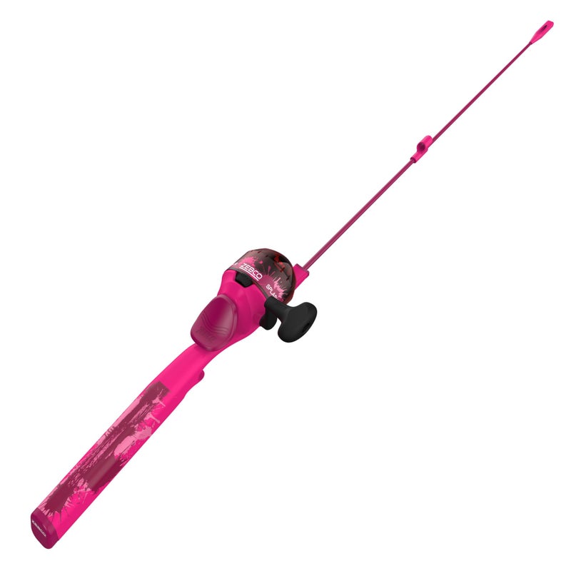Zebco Kids Splash Floating Spincast Reel and Fishing Rod Combo, 29-Inch 1-Piece Fishing Pole, Size 20 Reel, Right-Hand Retrieve, Pre-Spooled with 6-Pound Cajun Line, Pink - Image 1