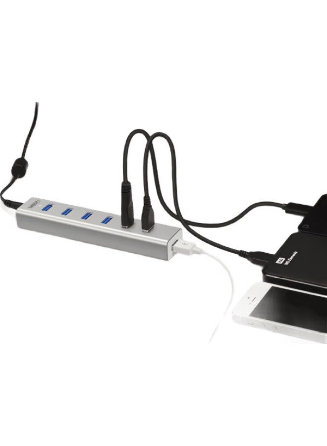 Superior Usb 3.0 Hub, 7-Port High-Speed Expansion Dock, Laptop Multi-Port Adapter With Power Cord, 1.2 Meters, Y-3090Asl - Image 2