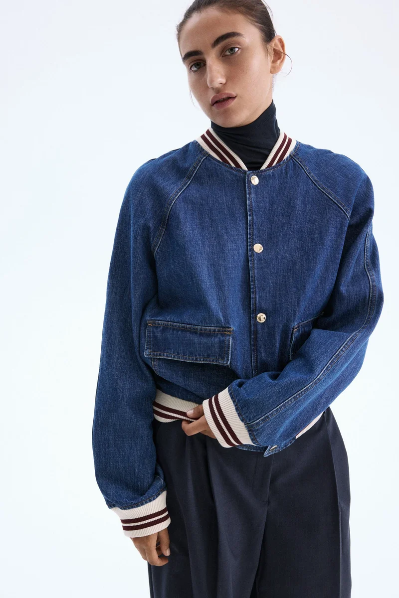 H&M Denim bomber jacket