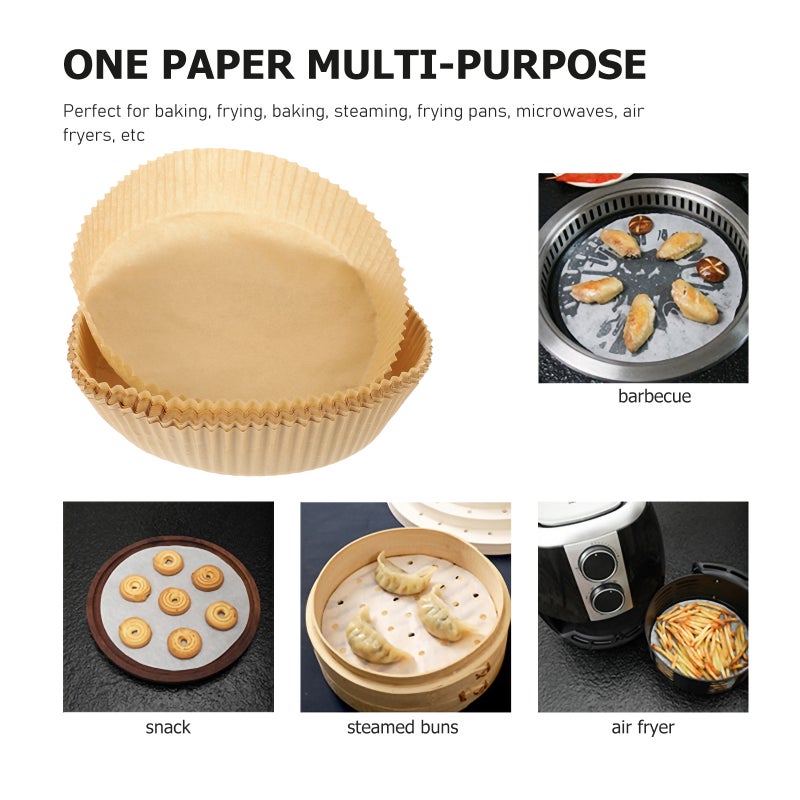 100Pcs Paper Tray for Air Fryer Pads Air Fryer Paper Trays Silicone Oil Paper Baking Trays - Image 3
