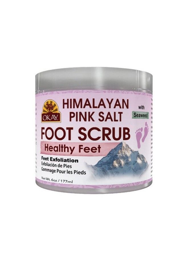 OKAY - Himalayan Pink Salt With Seaweed Foot Scrub 6 Ounce - Image 1