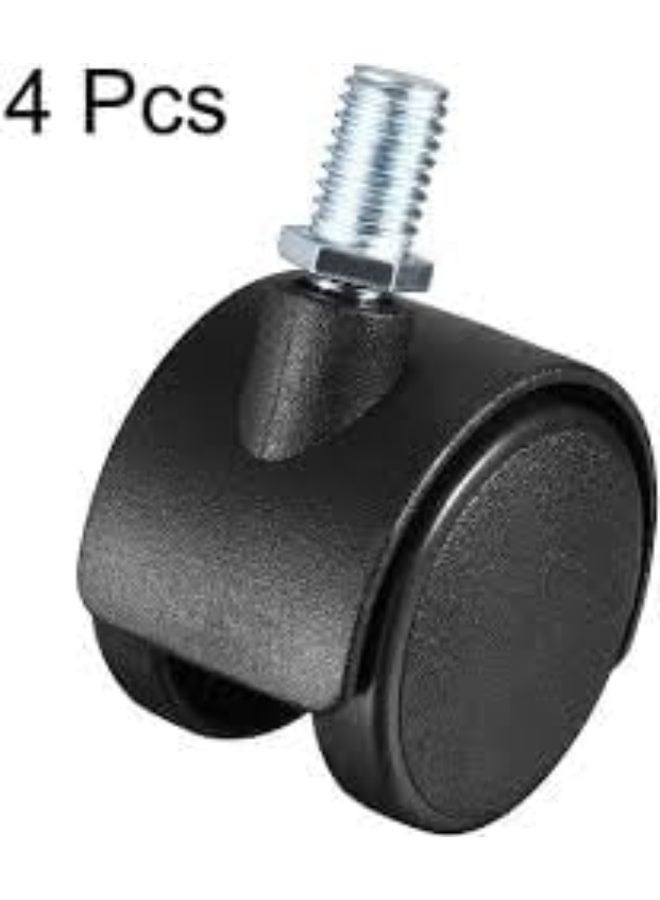 Generic mysouq-store [4 Pcs/set ] Wheel Furniture Casters for Computer and office Desks No Brake 4Cm -7.5mm  - Image 2