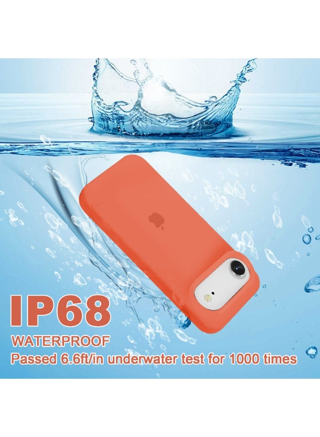 أوللاي حافظة واقية لهاتف iPhone 17 Air، مصنوعة من مادة السيليكون، مقاومة للصدمات مع حماية عدسة الكاميرا وتغطية زر التحكم، غطاء واقي للهاتف المحمول مضاد للصدمات، متوافق مع ملحقات MagSafe، برتقالي أحمر - Image 5