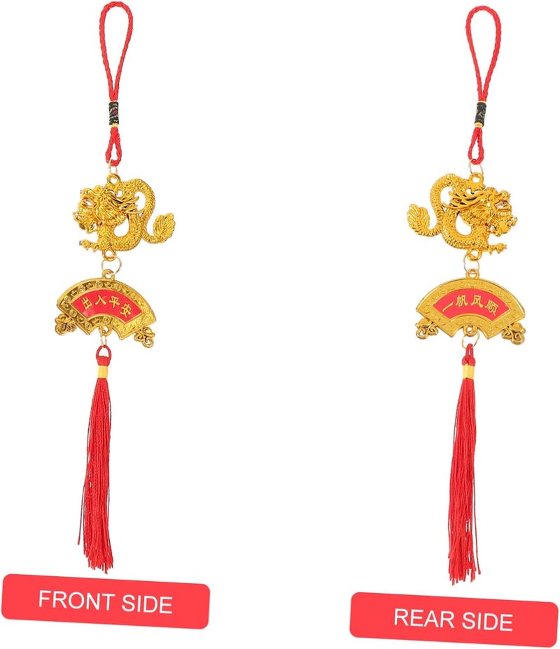 6pcs Chinese New Year Pendants Zodiac Dragon Tassel Hanging Ornaments 2024 Year of The Dragon Decorations for Spring Festival Home Décor Accents - Image 3