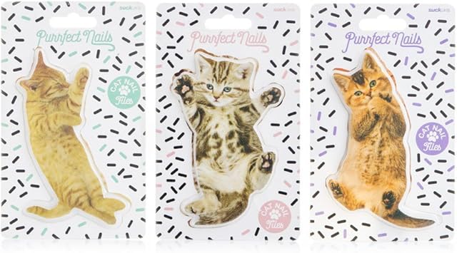 Suck UK Suck UK Cat Nail Files Nail Buffer Nails File for Natural Or Fake Nails Manicure Set Accessories Party Bag Fillers for Girls Hen Party Bags Novelty Gifts Women File Set  - Image 2