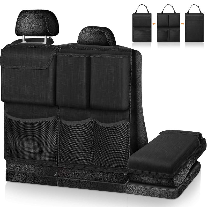 FINPAC Car Trunk Organizer and Storage, Detachable Seat Back Hanging Organizers Storage with Zippers, Large Capacity Car Accessories Interior for Jeeps, SUVs, Vans (Black) - Image 1