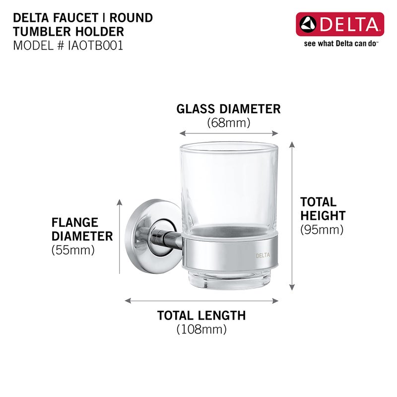DELTA FAUCET صنبور دلتا | حامل كوب دائري | كروم مصقول | IAOTB001 - Image 2