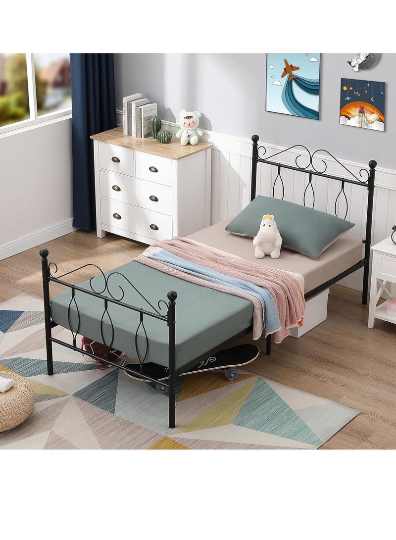 NZONE STORE Elegant metal bed single size black color || 190 cm * 90 cm - Image 1