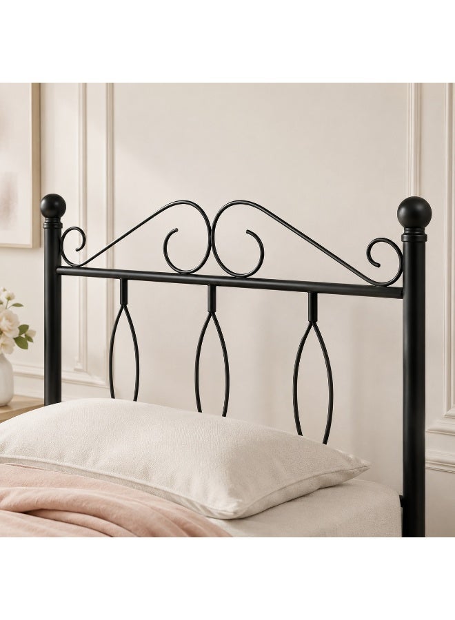 NZONE STORE Elegant metal bed single size black color || 190 cm * 90 cm - Image 3