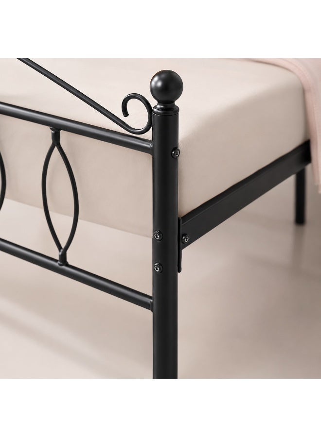 NZONE STORE Elegant metal bed single size black color || 190 cm * 90 cm - Image 5
