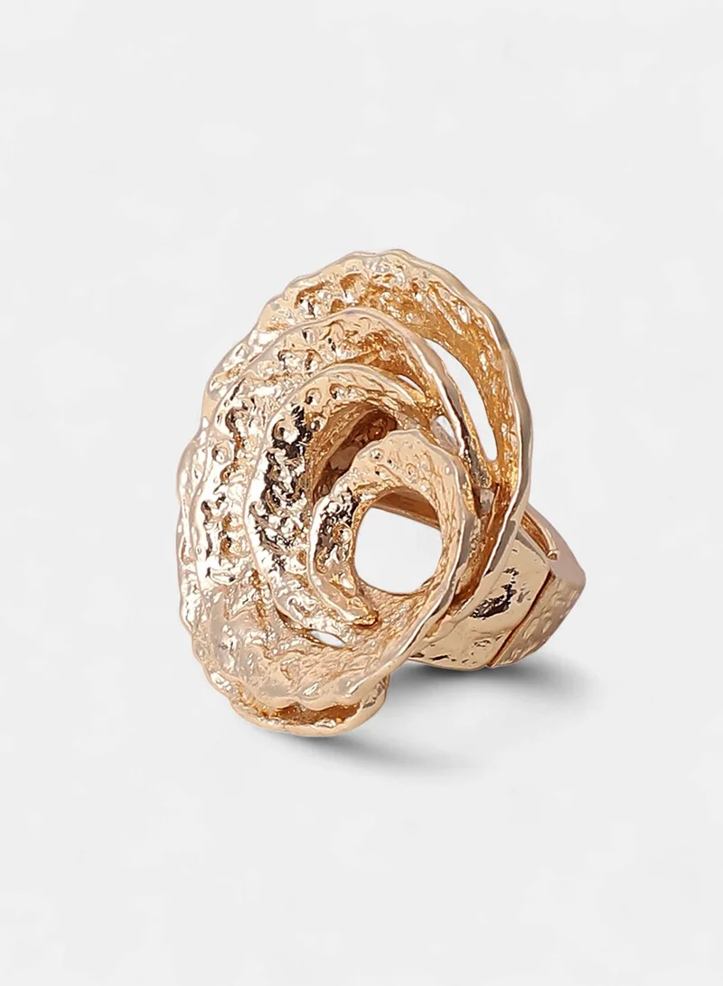 SOHI Rosa Statement Artificial Ring Jewellery
