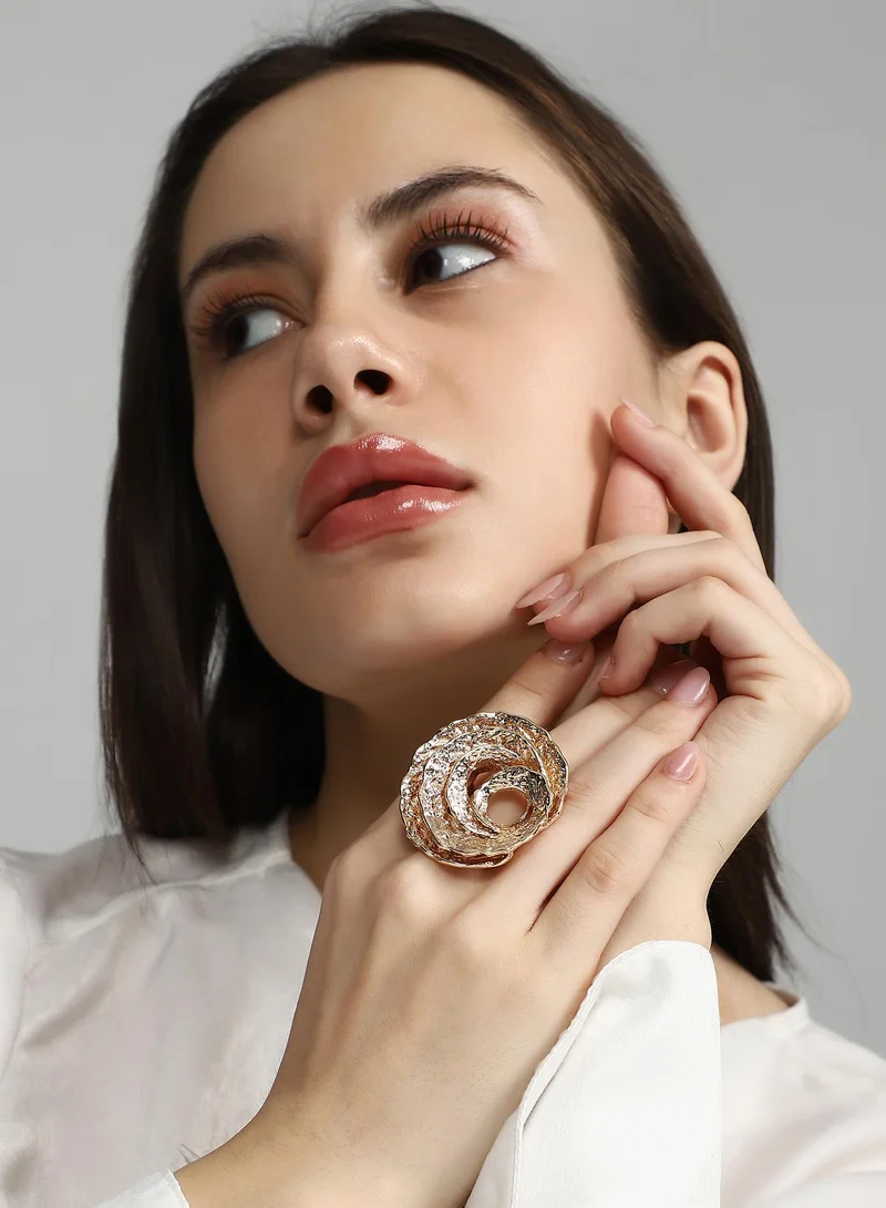 SOHI Rosa Statement Artificial Ring Jewellery