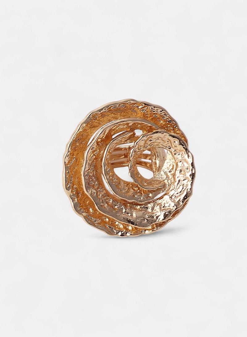 SOHI SOHI Women's The Rosa Statement Ring For Party Wear | California  Colour | Alloy Material | Adjustable Closure | Metallic Ring | Statement Ring For Women & Girls  - Image 4