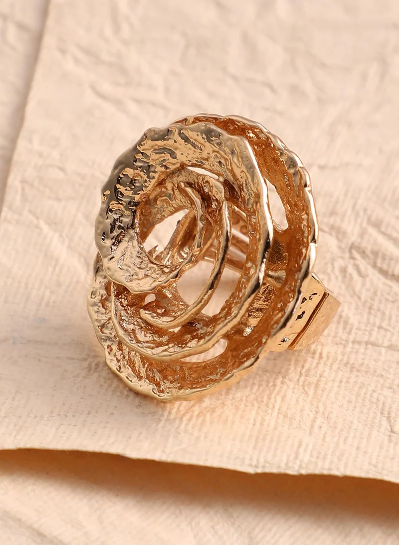 SOHI SOHI Women's The Rosa Statement Ring For Party Wear | California  Colour | Alloy Material | Adjustable Closure | Metallic Ring | Statement Ring For Women & Girls