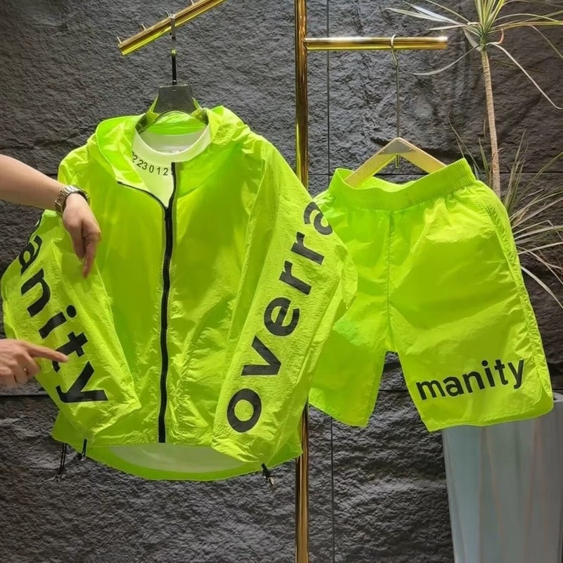 Summer Lightweight Ice Silk Quick-Drying Sun-Protection Clothing Casual Suit Men'S And Women'S Loose Fashion Brand Jacket All-Match Breathable Pants - Image 2