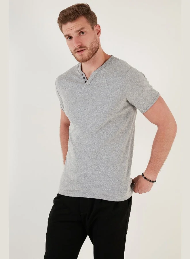 Buratti 100% Cotton V Neck Slim Fit T Shirt Men's T SHIRT 5902122