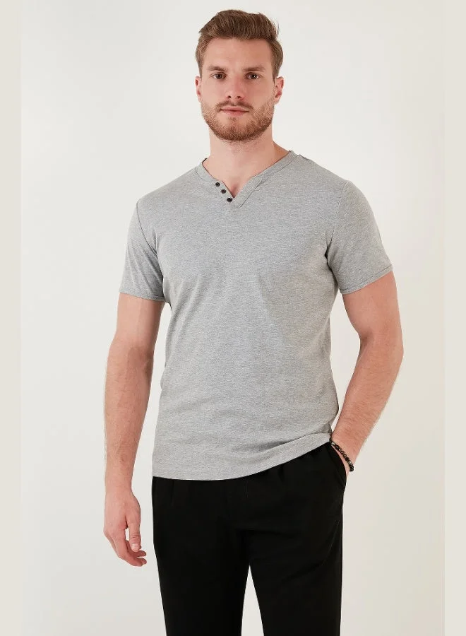 Buratti  Buratti 100% Cotton V Neck Slim Fit T Shirt Men's T SHIRT 5902122 for Men | Best Price UAE