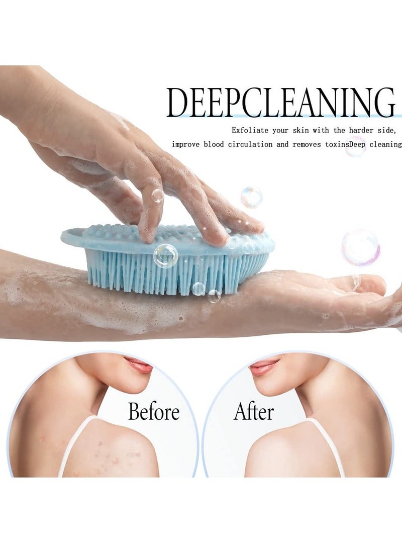 Generic - Silicone Body Scrubber, 3 Pack Exfoliating Body Scrubber for Use in Shower Lathers Well, Long Lasting, Soft Body Scrubber for Shower and Bath Skincare Routine - Image 1