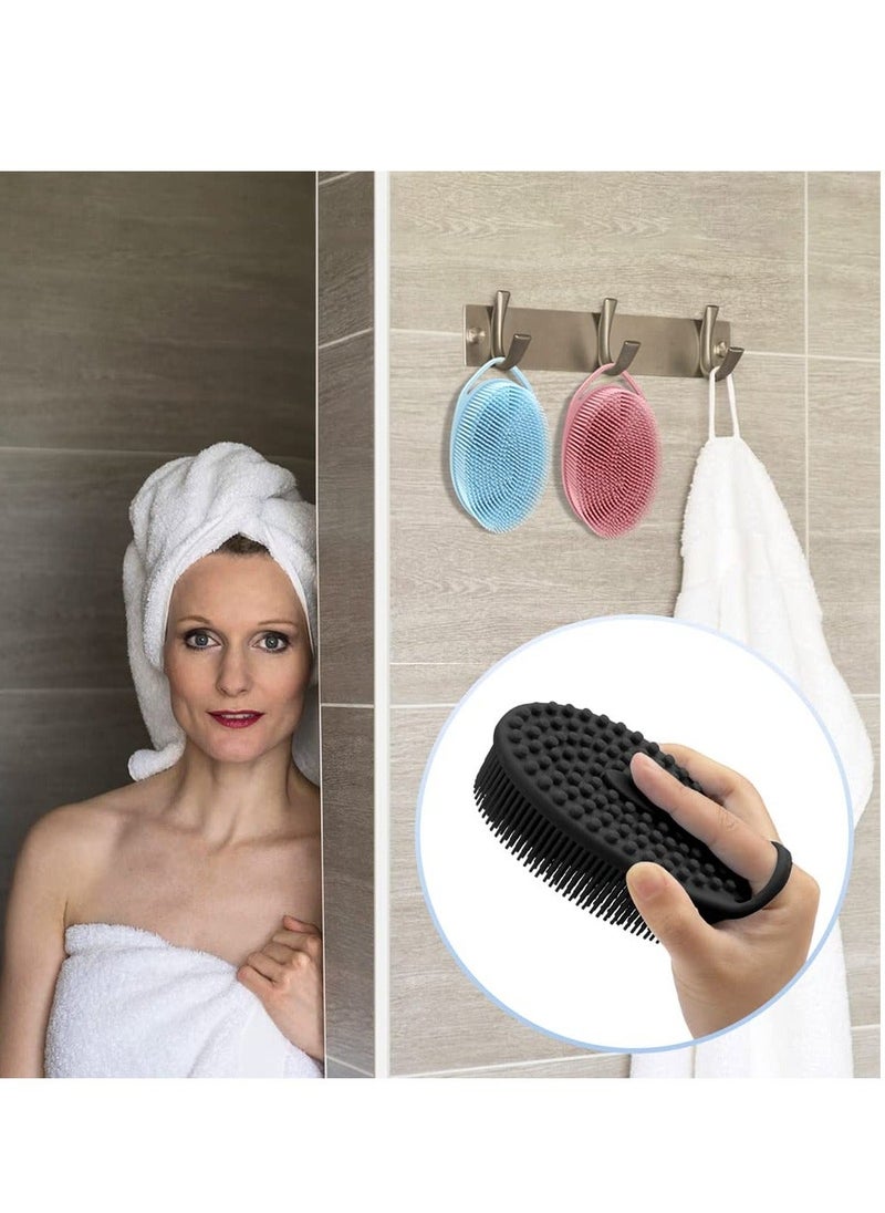 Generic - Silicone Body Scrubber, 3 Pack Exfoliating Body Scrubber for Use in Shower Lathers Well, Long Lasting, Soft Body Scrubber for Shower and Bath Skincare Routine - Image 1