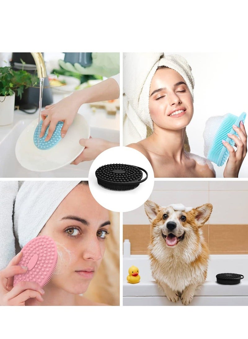 Generic - Silicone Body Scrubber, 3 Pack Exfoliating Body Scrubber for Use in Shower Lathers Well, Long Lasting, Soft Body Scrubber for Shower and Bath Skincare Routine - Image 1