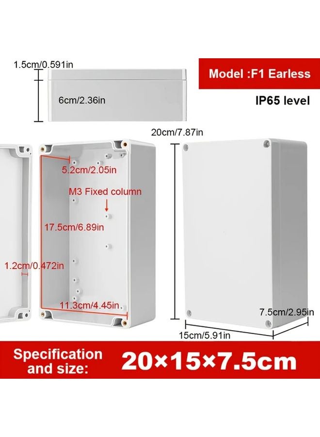 صندوق كهربائي خارجي مقاوم للماء بغطاء بلون صلب لمعدات الكابلات المثبتة على الحائط - Image 1