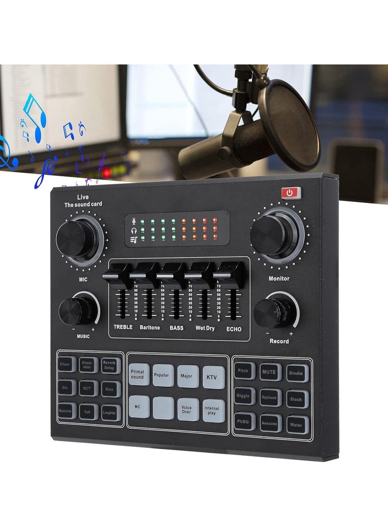 Professional Mini Live Condenser Microphone u0026 V9 Bluetooth Sound Card Kit: Studio Streaming, Podcasting, Gaming Bundle with Noise Reduction, 16 Sound Effects, Plug u0026 Play for PC, PS5, Xbox, Mobile - Image 3