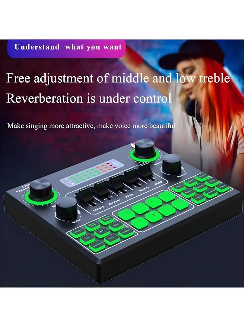 Professional Mini Live Condenser Microphone u0026 V9 Bluetooth Sound Card Kit: Studio Streaming, Podcasting, Gaming Bundle with Noise Reduction, 16 Sound Effects, Plug u0026 Play for PC, PS5, Xbox, Mobile - Image 2