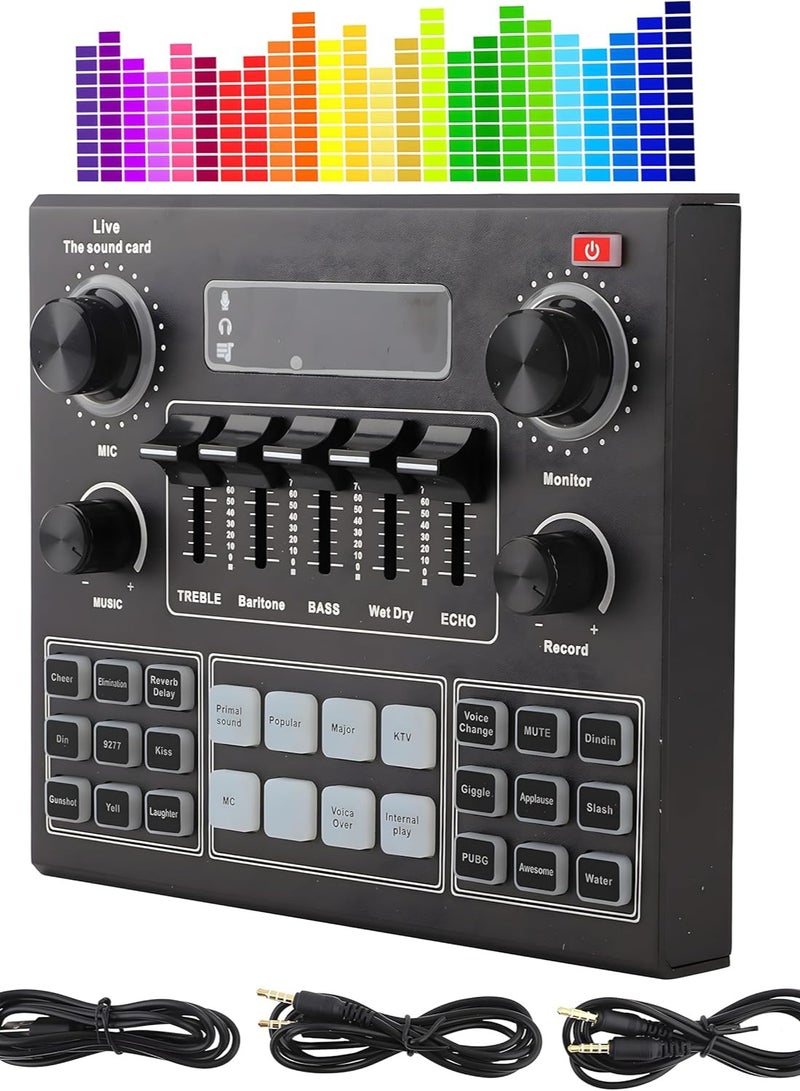 Professional Mini Live Condenser Microphone u0026 V9 Bluetooth Sound Card Kit: Studio Streaming, Podcasting, Gaming Bundle with Noise Reduction, 16 Sound Effects, Plug u0026 Play for PC, PS5, Xbox, Mobile - Image 1