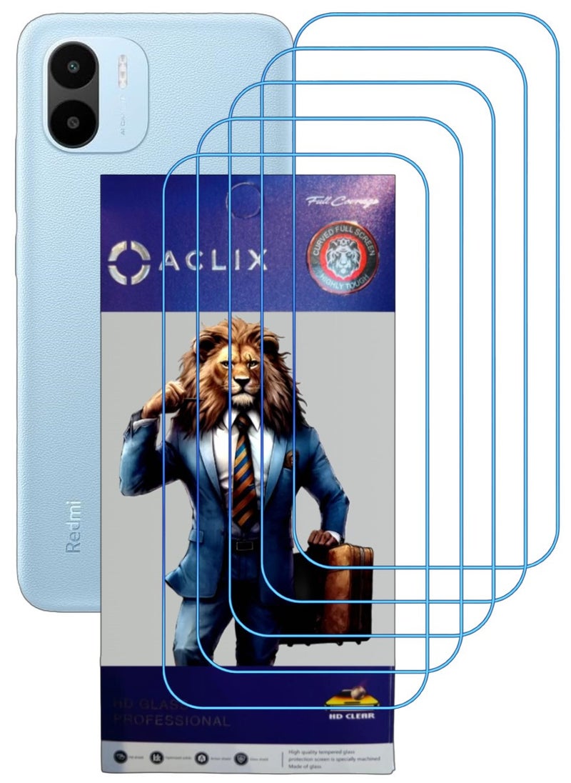 ACLIX 5 Pieces Antistatic ESD Dustproof Premium Quality High Definition Clear Tempered Glass Screen Protector Designed For Xiaomi Redmi A2+ - Image 1